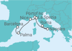 Itinerário do Cruzeiro Itália, França, Espanha TI - Celebrity Cruises