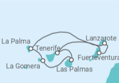 Itinerário do Cruzeiro Ilhas Canárias TI - AIDA