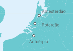Itinerário do Cruzeiro Bélgica, Holanda - CroisiEurope