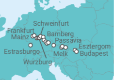 Itinerário do Cruzeiro De Estrasburgo (França) a Budapeste (Hungria) - CroisiEurope