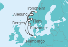 Itinerário do Cruzeiro Noruega TI - AIDA