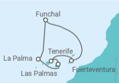 Itinerário do Cruzeiro Ilhas Canárias TI - AIDA