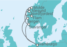 Itinerário do Cruzeiro Noruega TI - AIDA