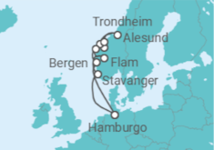 Itinerário do Cruzeiro Noruega TI - AIDA