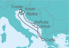 Itinerário do Cruzeiro Itália, Eslovénia, Montenegro TI - AIDA