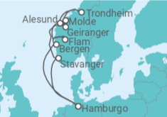 Itinerário do Cruzeiro Noruega TI - AIDA
