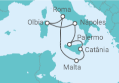 Itinerário do Cruzeiro Malta, Itália TI - AIDA