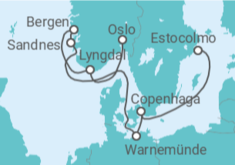 Itinerário do Cruzeiro Dinamarca, Alemanha, Noruega - MSC Cruzeiros