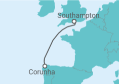 Itinerário do Cruzeiro Espanha - Disney Cruise Line