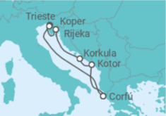 Itinerário do Cruzeiro Itália, Eslovénia, Montenegro TI - AIDA