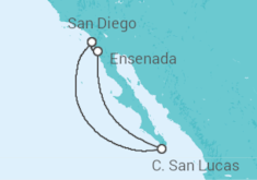 Itinerário do Cruzeiro México - Disney Cruise Line