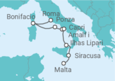 Itinerário do Cruzeiro França, Itália - Seadream Yacht Club