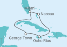 Itinerário do Cruzeiro Ilhas Caimão, Jamaica, Bahamas - Carnival Cruise Line