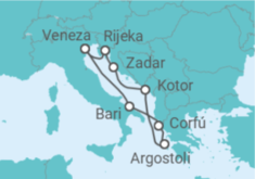 Itinerário do Cruzeiro Grécia, Montenegro, Itália - Costa Cruzeiros