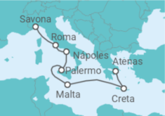 Itinerário do Cruzeiro Itália, Malta, Grécia TI - Costa Cruzeiros