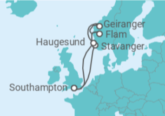 Itinerário do Cruzeiro Noruega TI - Celebrity Cruises