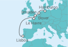 Itinerário do Cruzeiro Holanda, Reino Unido, França - Costa Cruzeiros