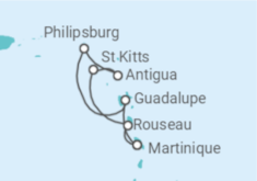 Itinerário do Cruzeiro Sint Maarten, Antígua E Barbuda, São Cristóvão E Neves, Martinique TI - MSC Cruzeiros