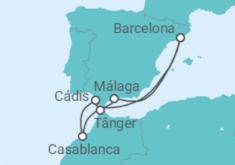 Itinerário do Cruzeiro Espanha, Marrocos - Royal Caribbean