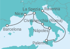 Itinerário do Cruzeiro França, Itália - Royal Caribbean