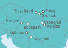 Itinerário do Cruzeiro De Budapeste (Hungria) a Tokaj (Hungria) - CroisiEurope