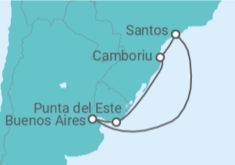 Itinerário do Cruzeiro Grécia, Turquia, Itália, Croácia, Montenegro TI - AIDA