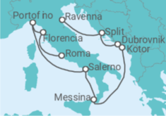 Itinerário do Cruzeiro Itália, Grécia, Turquia - AIDA