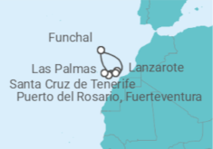 Itinerário do Cruzeiro Ilhas Canárias - Costa Cruzeiros