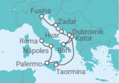 Itinerário do Cruzeiro Itália, Montenegro, Croácia - Silversea