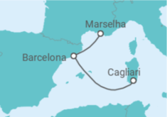 Itinerário do Cruzeiro Espanha TI - Costa Cruzeiros