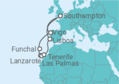 Itinerário do Cruzeiro Ilhas Canárias - Princess Cruises