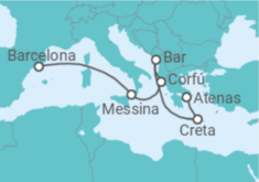 Itinerário do Cruzeiro Grécia, Itália - Princess Cruises