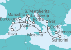 Itinerário do Cruzeiro De Atenas a Civitavecchia (Roma) - Princess Cruises