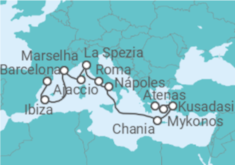 Itinerário do Cruzeiro De Barcelona a Atenas - Princess Cruises