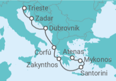 Itinerário do Cruzeiro Grécia, Croácia - Oceania Cruises