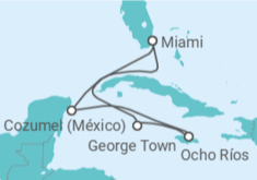 Itinerário do Cruzeiro México, Jamaica, Ilhas Caimão - Oceania Cruises