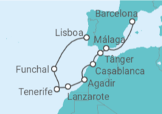 Itinerário do Cruzeiro Ilhas Canárias - Oceania Cruises