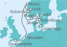 Itinerário do Cruzeiro Holanda, Noruega, Suécia - Oceania Cruises