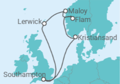 Itinerário do Cruzeiro Reino Unido, Noruega com Bebidas - MSC Cruzeiros