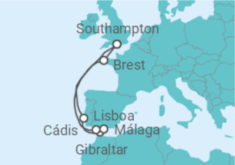 Itinerário do Cruzeiro França, Portugal, Gibraltar, Espanha com Bebidas - MSC Cruzeiros