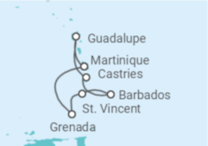 Itinerário do Cruzeiro Guadalupe, Santa Lúcia, Barbados, São Vicente E Granadinas com Bebidas - MSC Cruzeiros