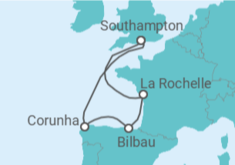 Itinerário do Cruzeiro Espanha com Bebidas - MSC Cruzeiros