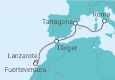 Itinerário do Cruzeiro Espanha, Marrocos - MSC Cruzeiros