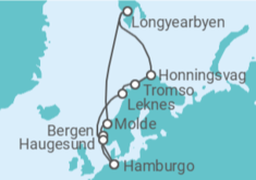 Itinerário do Cruzeiro Noruega com Bebidas - MSC Cruzeiros