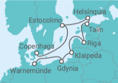 Itinerário do Cruzeiro Polónia, Lituânia, Letónia, Estónia, Finlândia, Suécia com Bebidas - MSC Cruzeiros