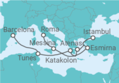 Itinerário do Cruzeiro Itália, Turquia, Grécia, Tunísia - Costa Cruzeiros