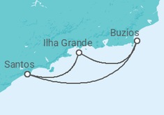 Itinerário do Cruzeiro Brasil TI - MSC Cruzeiros