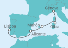 Itinerário do Cruzeiro Espanha, Itália TI - MSC Cruzeiros