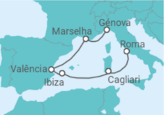Itinerário do Cruzeiro França, Espanha, Itália TI - MSC Cruzeiros