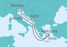 Itinerário do Cruzeiro Montenegro, Grécia TI - MSC Cruzeiros